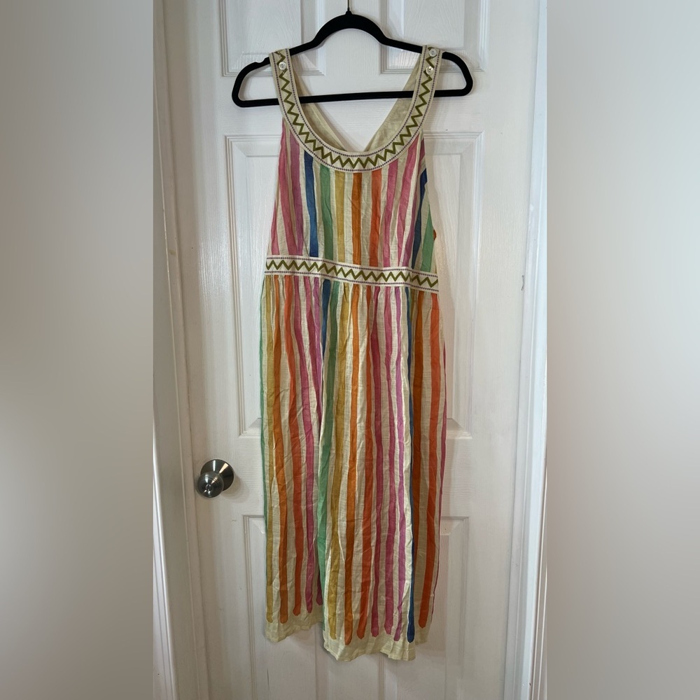 Gudrun Sjoden Multicolor Striped Sleeveless Maxi Dress